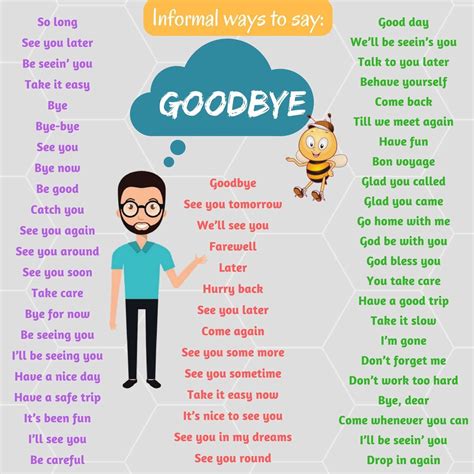 60 Alternative Ways To Say Goodbye In English Eslbuzz Learning
