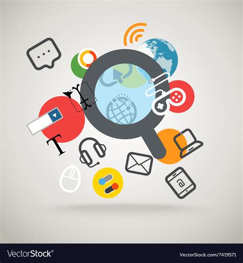 Searching Information Concept Royalty Free Vector Image