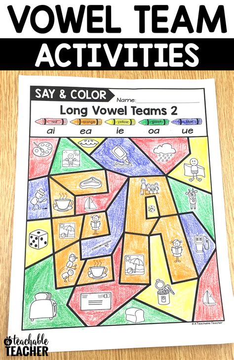 Long E Vowel Team Worksheets