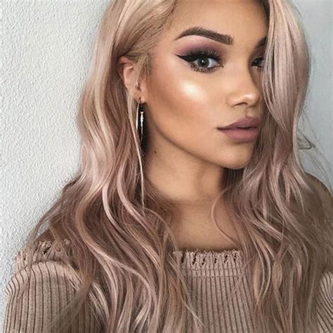 Colored golds can be classified in three groups: 36 Beautiful Rose Gold Hair Color Ideas #haircolorbalayage | Hair color rose gold, Gold hair ...