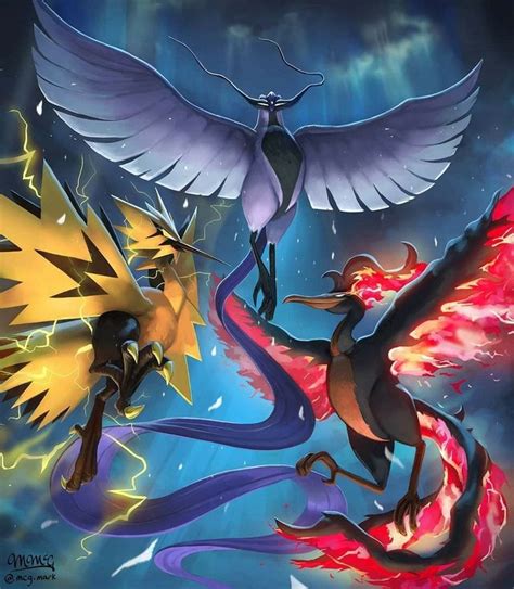 Legendary Birds Trio Galarian Form Articuno Pokemon Moltres