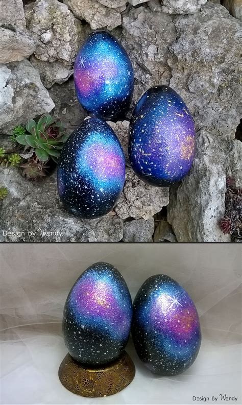 Ceramic Galaxy Egg Large Ceramic Egg With Glow In The