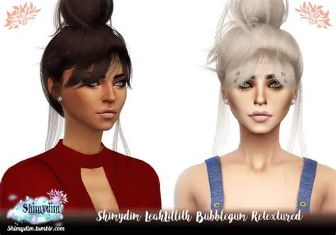 Shimydim Leahlillith` Bubblegum Hair Retextured Sims 4 Hairs