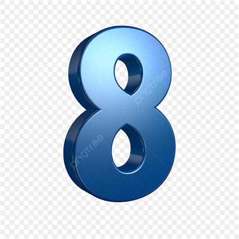 Blue Number 3d Images Blue Number 8 3d Blue Clipart Numbers Png