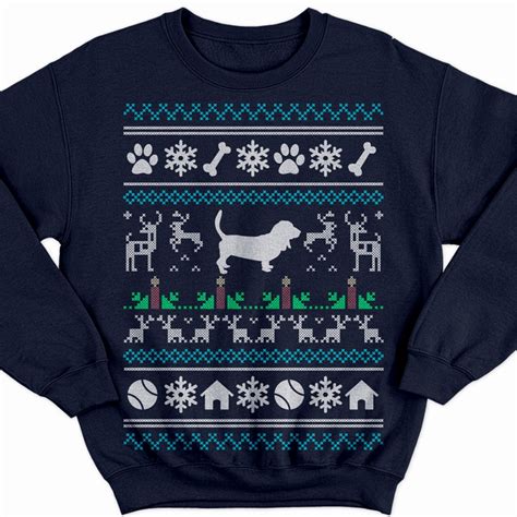 Basset Hound Christmas Sweater Basset Hound Shirt Bass Hound Etsy