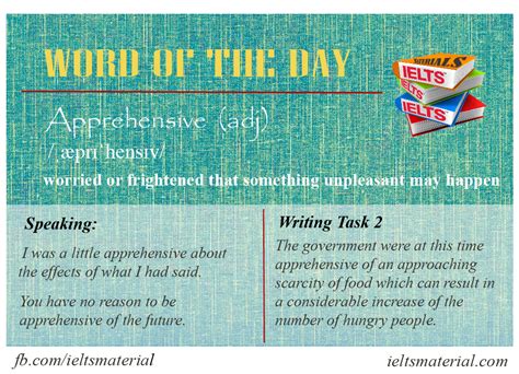 Word Of The Day Apprehensive For Speaking And Ielts Writing Task 2