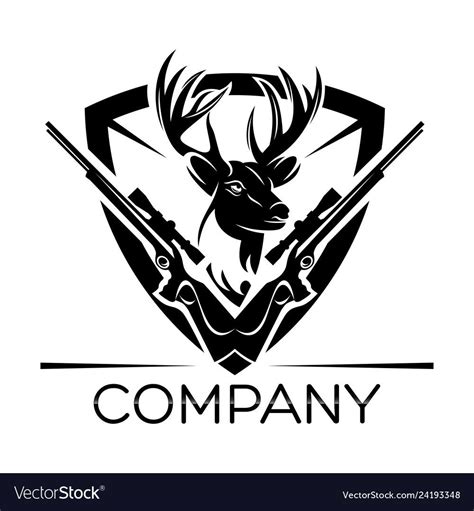 Deer Hunting Logo Vector Image On Vectorstock Deer Hunting Logo