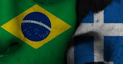 Background Greece And Brazil Are Friends Forever