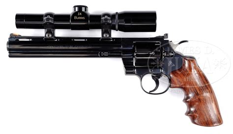 Rare Colt Python Ten Pointer Revolver With Scope And Case Colt