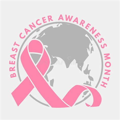 Breast Cancer Awareness Month Poster Or Banner Design With Realistic