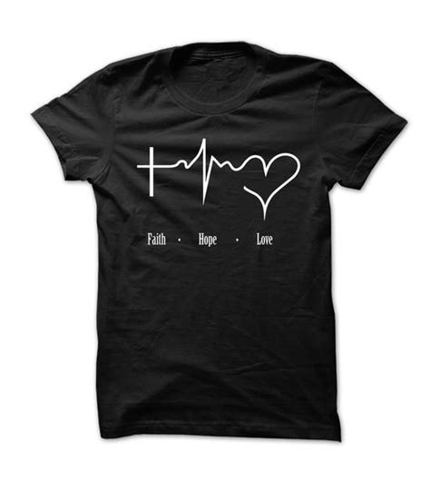 Faith Hope Love T Shirt Christian Clothing Christian Shirts Love