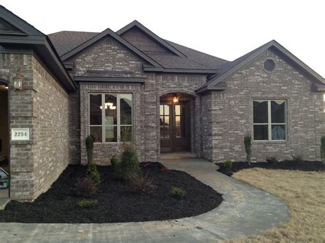 Our New House Love The Brick Color Gray Painted Brick House Brick
