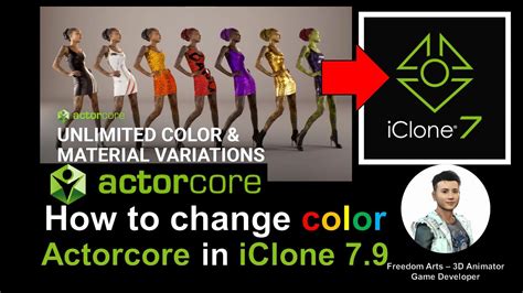 How To Change Color Actorcore In Iclone 79 Color Id Rgb Mask
