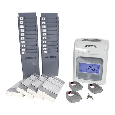 Electronic Time Clock Punch Card Machine Work Hours Payroll Recorder