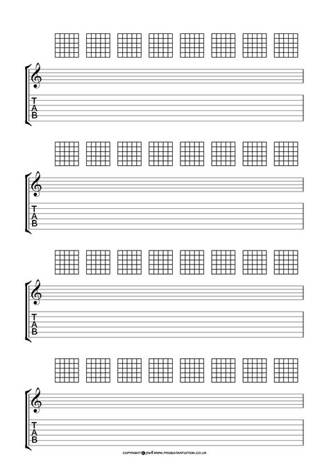 Guitar Blank Chord Chart