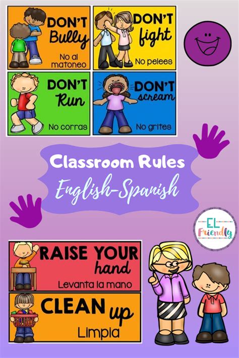 Bilingual Classroom Rules English Spanish Classroom Rules Bilingual