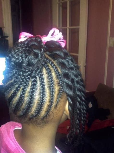 Cornrows Bun And Twisted Bangs Baby Girl Hairstyles