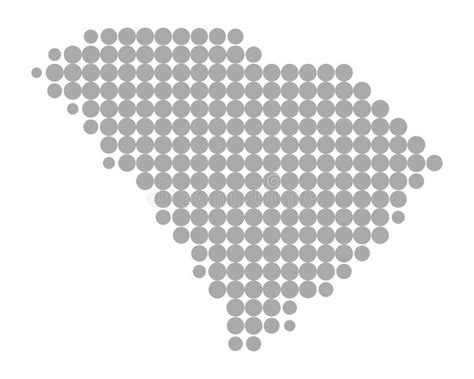 Map Of South Carolina Stock Vector Illustration Of Grey 160734695