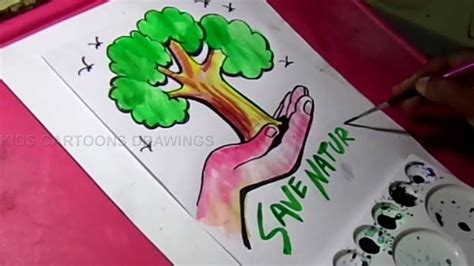 How To Draw Save Trees And Save Nature Drawing YouTube