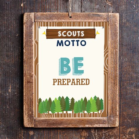 Boy Scout Motto Poster Home Or Hall Boy Scout Poster Sunshine Parties