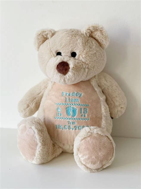 Personalised Birth Announcement Soft Toy Sew Sian