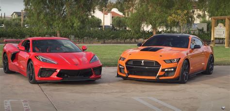 2020 Ford Mustang Shelby Gt500 Meets C8 Corvette Carbon Fiber Track