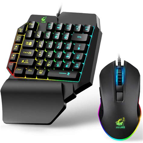 Ziyou Lang One Hand Gaming Keyboard And Mouse Combo 39 Keys Pubg