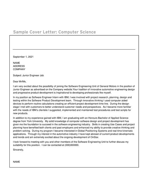 Junior Software Developer Cover Letter Templates At