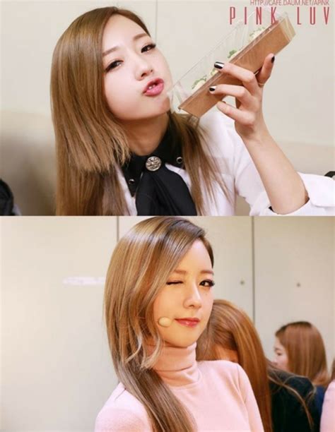 korea korean kpop idol girl group band apink bomi women s two block haircut layered haircuts