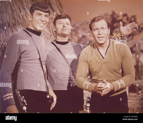 Star Trek From Left Leonard Nimoy Deforest Kelley William Shatner