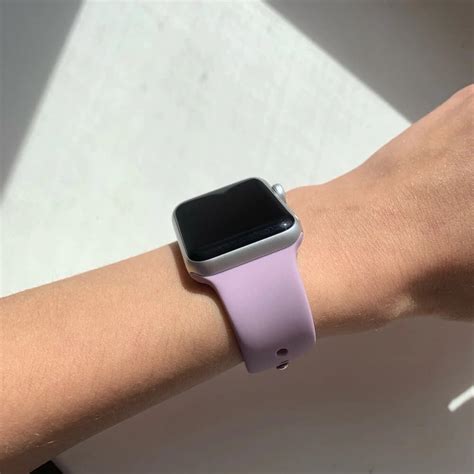Bright Sports Silicone Apple Watch Bands Light Purple