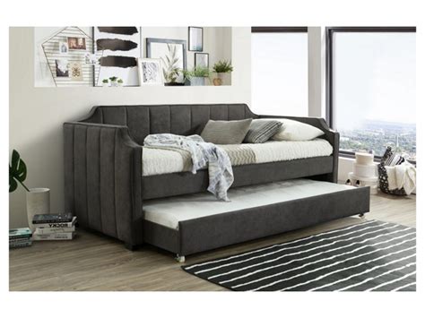 Hillsdale jamie tufted daybed with trundle in gray. Lemor Single Day Bed with Trundle **mattresses not ...