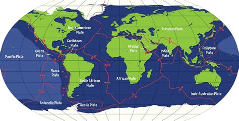 Mapa Mundial Que Muestra Los L Mites De Las Placas Tect Nicas