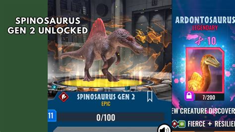 Spinosaurus Gen Unlocked Enter The World Of Jurassic World Alive