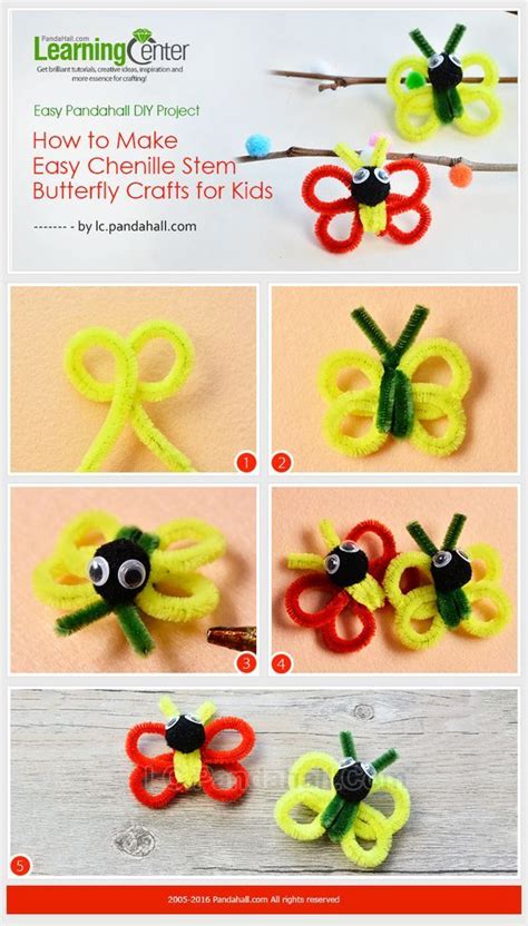 Diy Project How To Make Easy Chenille Stem Butterfly Crafts For Kids
