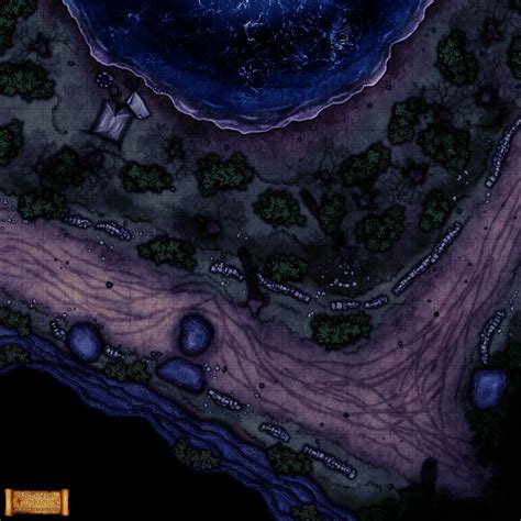 Forest Path Road Battlemap Map Dungeons And Dragons Dnd 5e Rpg