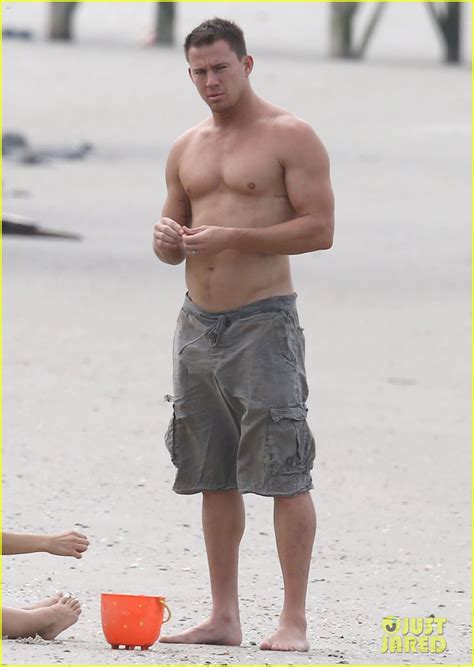 Channing Tatum Goes Shirtless Shows Off His Perfect Body For A Family Beach Day Photo