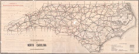 North Carolina Roads And Highways Nc Road Map 1926