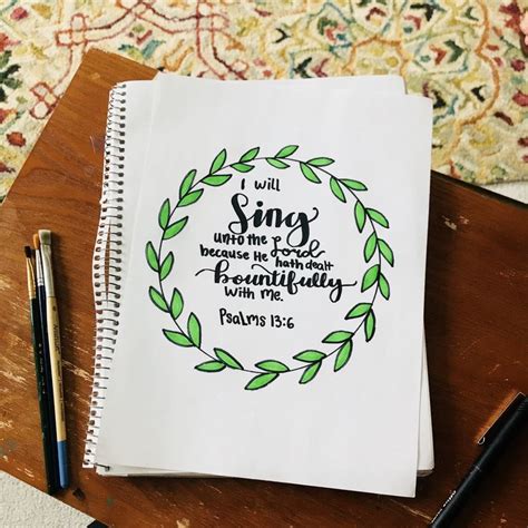 Calligraphy Bible Verse Calligraphy Psalms Bullet Journal