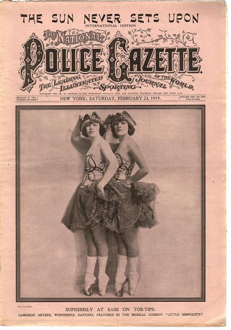 [february 22 1919] “the National Police Gazette” February 22nd 1919 Edition 100yearsago