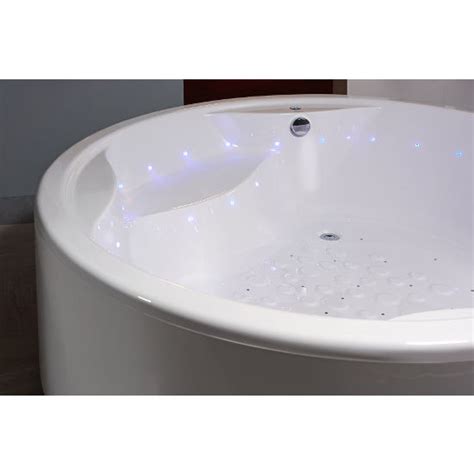 allegra™ 74 3 4 diameter freestanding relax air massage bathtub in white by aquatica