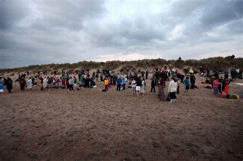 Thrill Seekers Turn Out For Charity Skinny Dip At Druridge Bay In