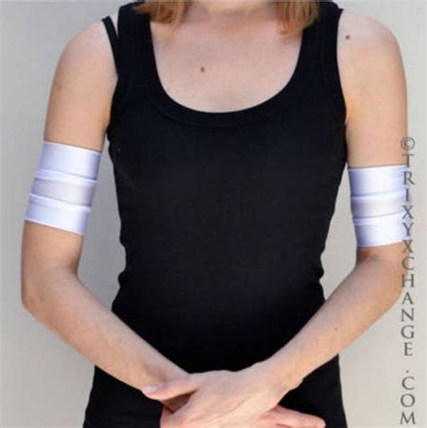 Trixy Xchange Womens Costume Arm Bands White Stretchy Arm Etsy