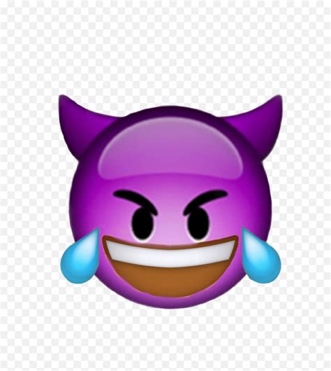 Evil Iphone Emoji Sticker Purple Devil Emoji Png Evil Eye Emoji