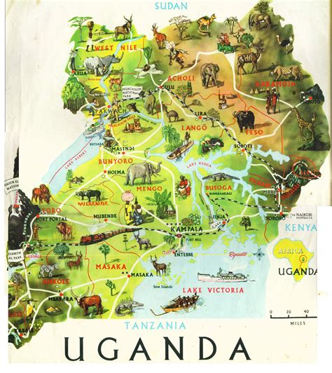 It is bordered on the east by kenya, on the north by south sudan, on the west by 3. Map of Uganda; and YES there is civilisation, its not all ...