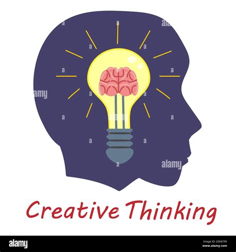 Light Bulb Creative Thinking Logo Symbol Brain Inside Head Man