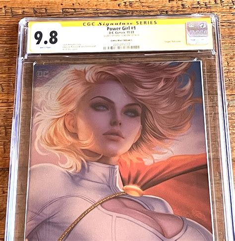 Power Girl 1 Cgc Ss 98 Ariel Diaz Signed Nycc Excl Foil Variant C