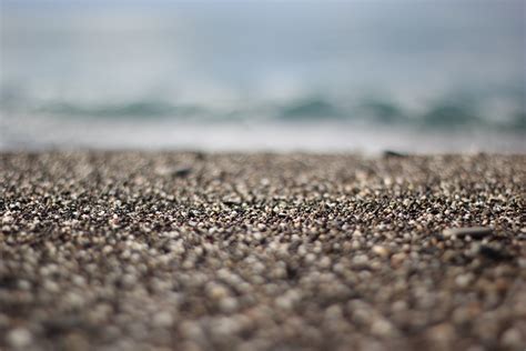 Sand Sea Stones Depth Of Field Macro Tilt Shift Wallpapers Hd