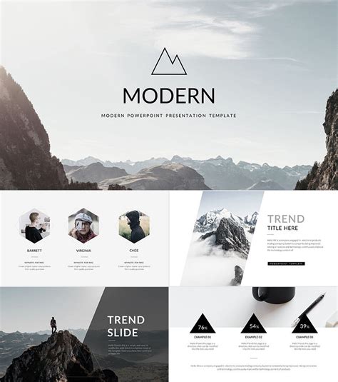 Modern Cool Powerpoint Templates With Minimal Style Site Web Design Graphisches Design Website