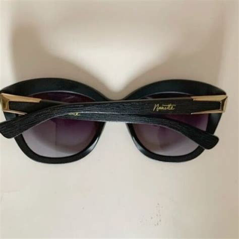 nanette lepore women s cat eye black casual plastic sunglasses ebay